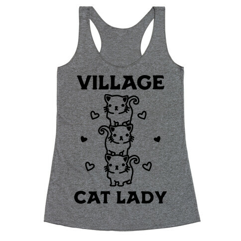 Village Cat Lady Racerback Tank Top