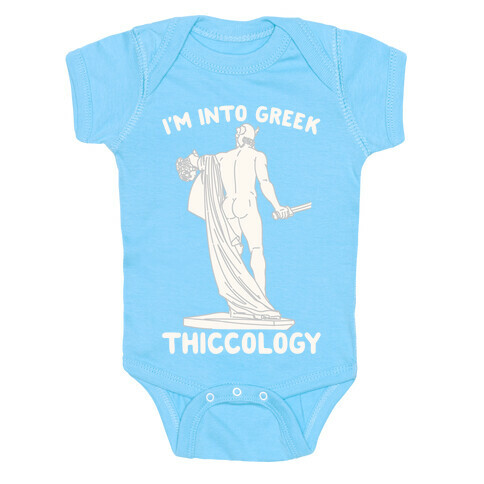I'm Into Greek Thiccology Parody White Print Baby One-Piece