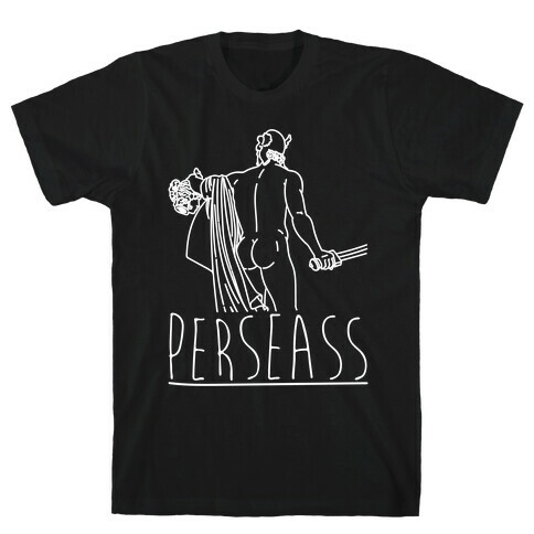 Perseass Parody White Print T-Shirt