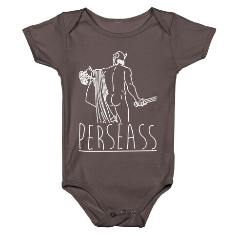 Perseass Parody White Print Baby One-Piece
