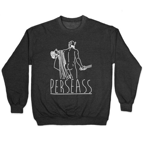 Perseass Parody White Print Pullover