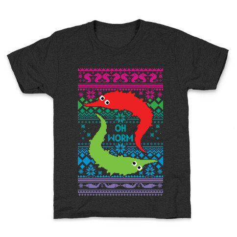 Oh Worm Ugly Sweater Kids T-Shirt