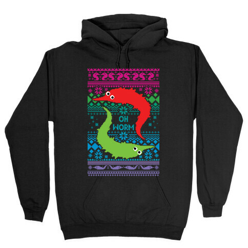 Oh Worm Ugly Sweater Hooded Sweatshirt