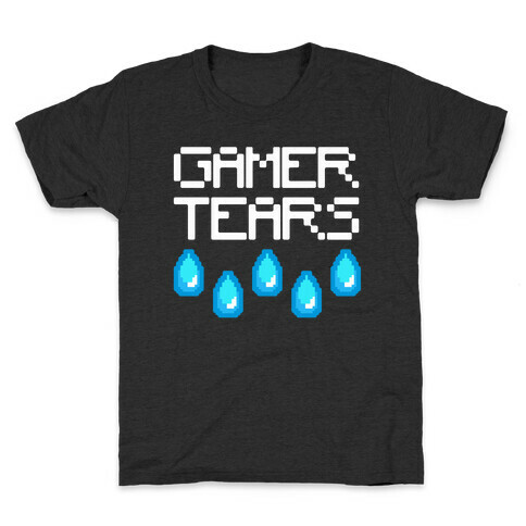 Gamer Tears White Print Kids T-Shirt