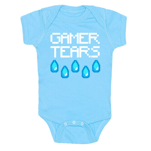 Gamer Tears White Print Baby One-Piece
