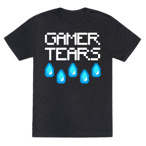 Gamer Tears White Print T-Shirt