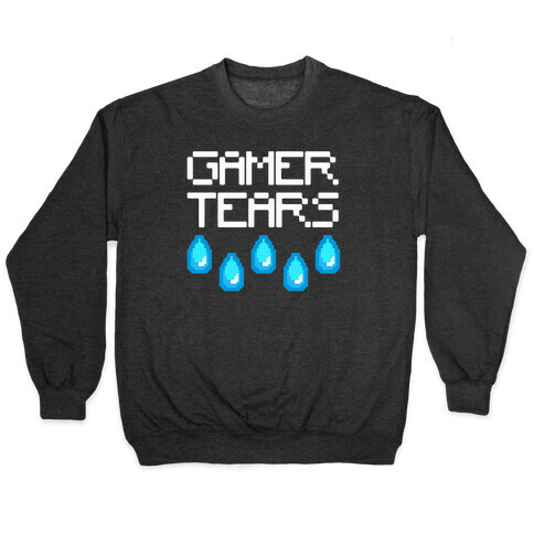 Gamer Tears White Print Pullover