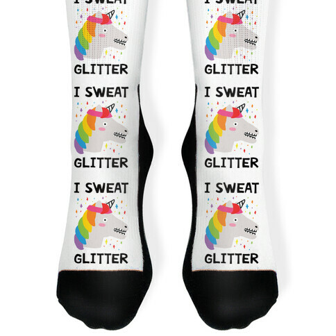 I Sweat Glitter Unicorn Sock