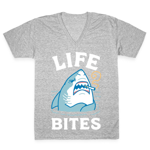 Life Bites V-Neck Tee Shirt
