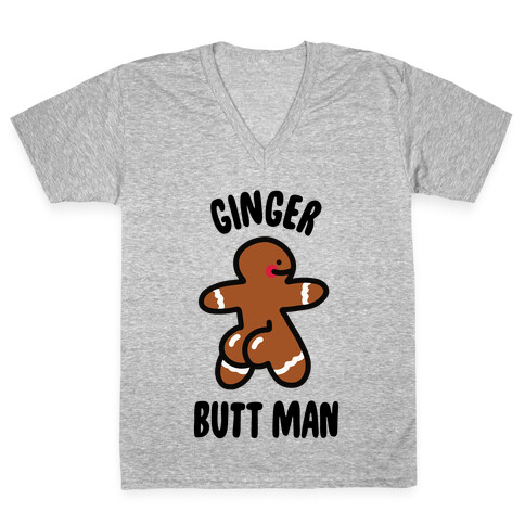 Ginger Butt Man V-Neck Tee Shirt