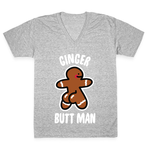 Ginger Butt Man V-Neck Tee Shirt