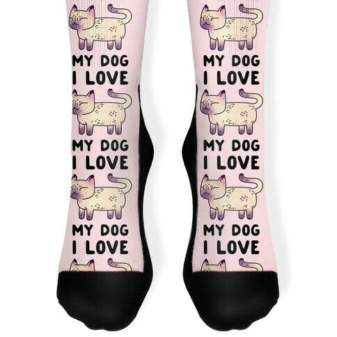 I Love My Dog (Cat) Sock