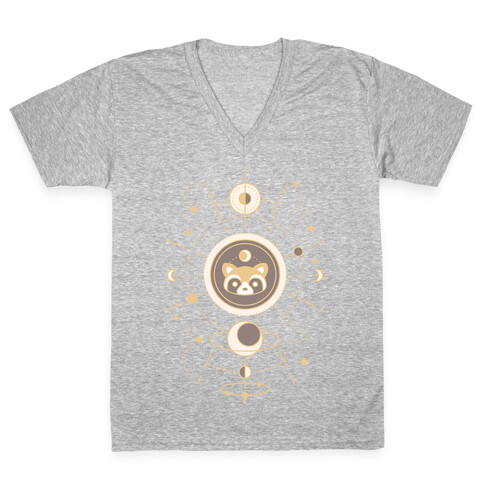 Raccoon Moon V-Neck Tee Shirt