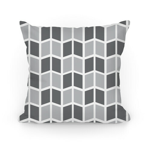 Parallelogram Pattern Pillow (Gray) Pillow