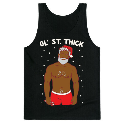 Ol' St. Thick Parody White Print Tank Top