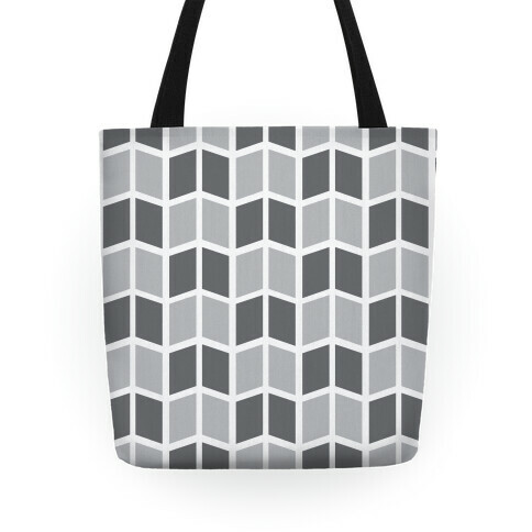 Parallelogram Pattern Tote (Gray) Tote