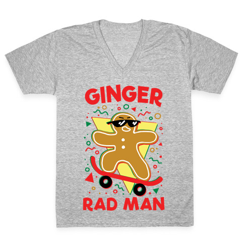Ginger Rad Man V-Neck Tee Shirt