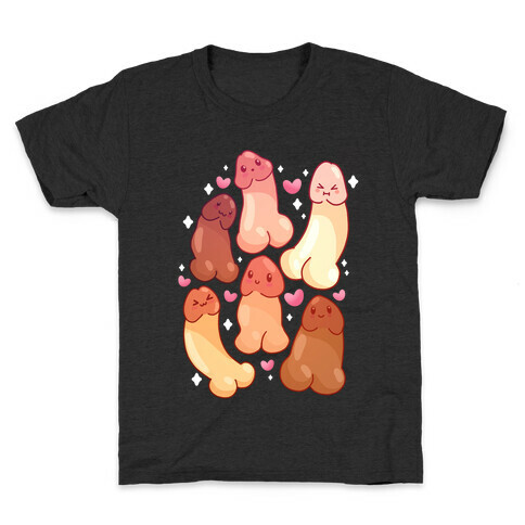 Kawaii Penises Pattern Kids T-Shirt