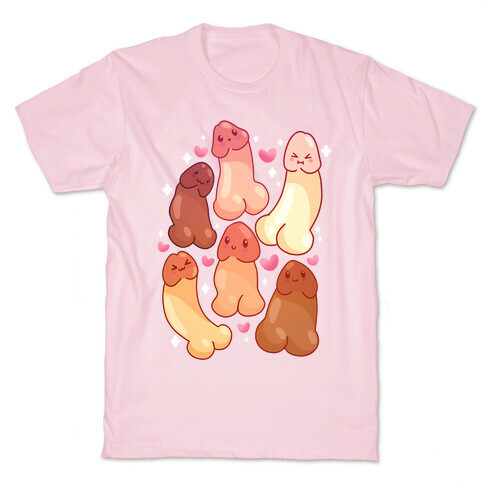 Kawaii Penises Pattern T-Shirt