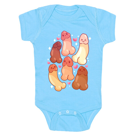 Kawaii Penises Pattern Baby One-Piece