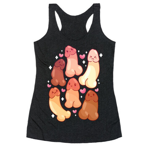 Kawaii Penises Pattern Racerback Tank Top