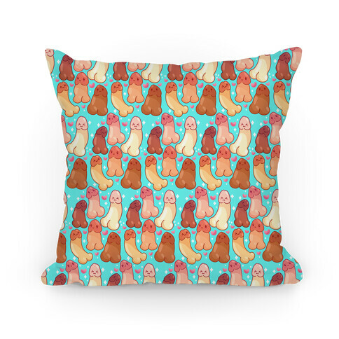 Kawaii Penises Pattern Pillow