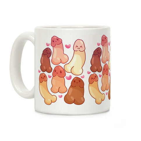 Kawaii Penises Pattern Coffee Mug