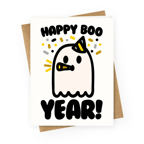 Happy Boo Year Greeting Card