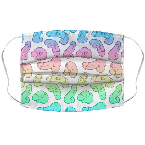 Pastel Penis Pattern Accordion Face Mask