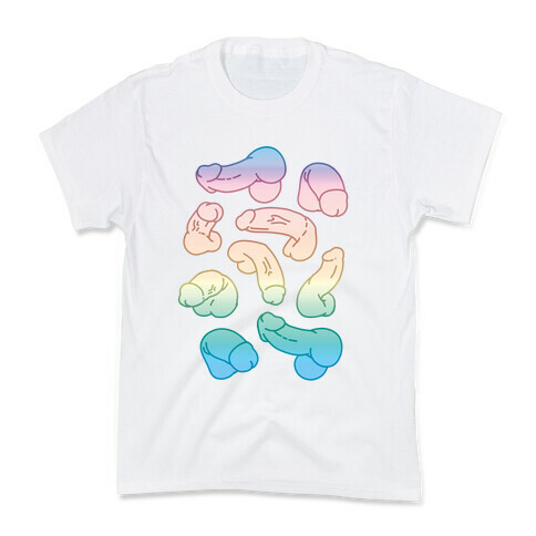 Pastel Penis Pattern Kids T-Shirt