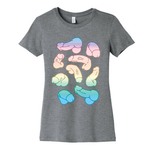 Pastel Penis Pattern Womens T-Shirt