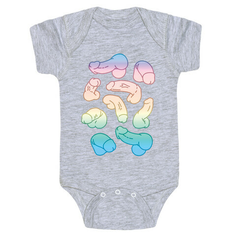 Pastel Penis Pattern Baby One-Piece