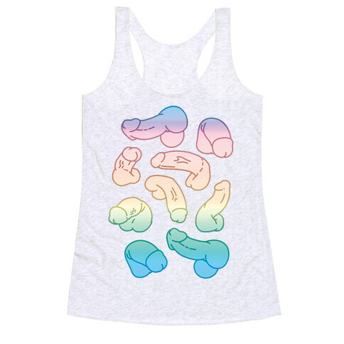 Pastel Penis Pattern Racerback Tank Top