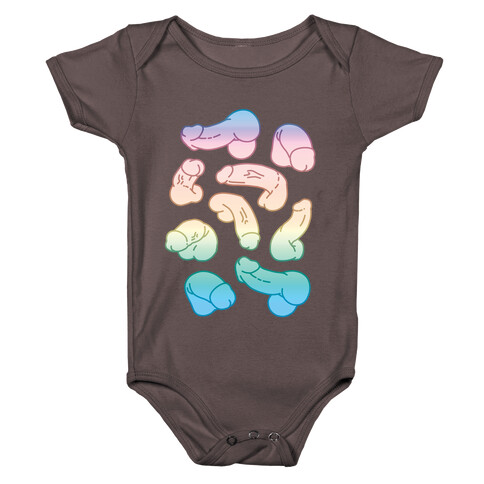 Pastel Penis Pattern Baby One-Piece