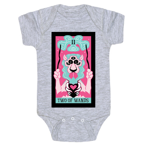 Creepy Cute Tarots: Two Of Wands Baby One-Piece