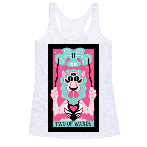 Creepy Cute Tarots: Two Of Wands Racerback Tank Top