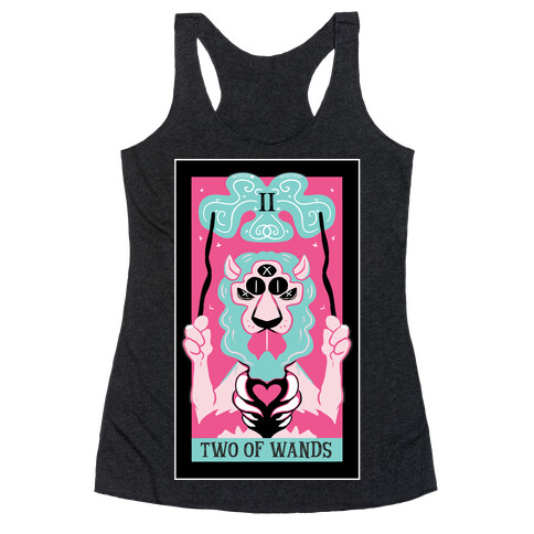 Creepy Cute Tarots: Two Of Wands Racerback Tank Top