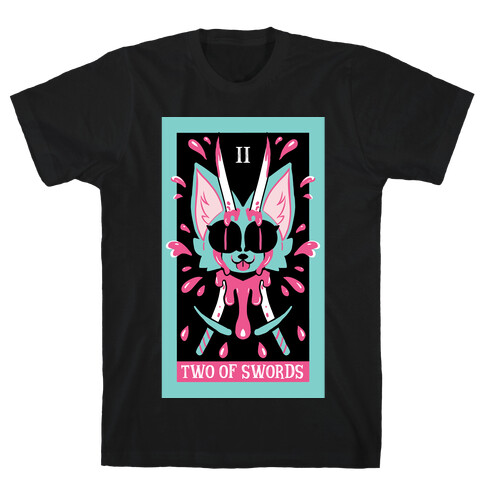 Creepy Cute Tarots: Two Of Swords T-Shirt