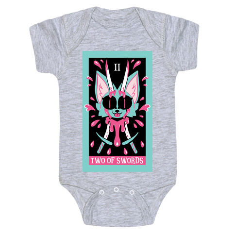 Creepy Cute Tarots: Two Of Swords Baby One-Piece