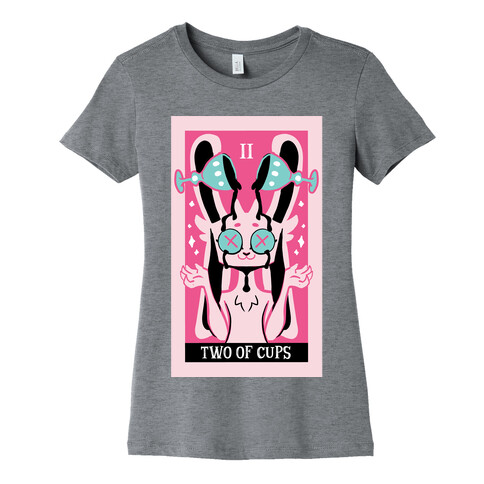 Creepy Cute Tarots: Two Of Cups Womens T-Shirt