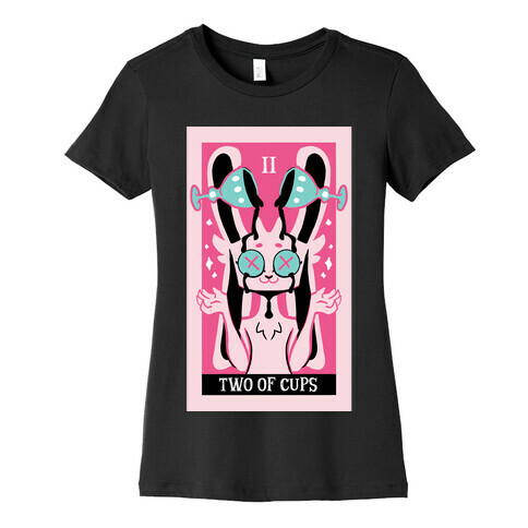 Creepy Cute Tarots: Two Of Cups Womens T-Shirt