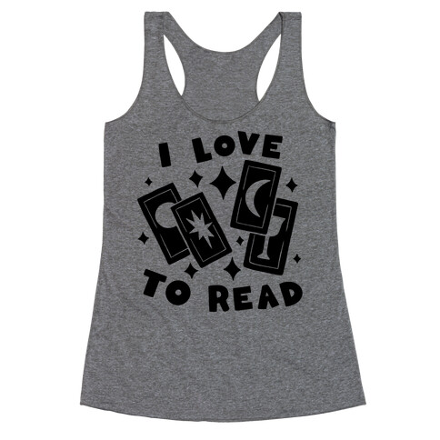 I Love To Read Tarot Racerback Tank Top