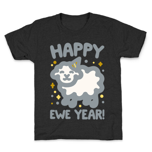 Happy Ewe Year White Print Kids T-Shirt