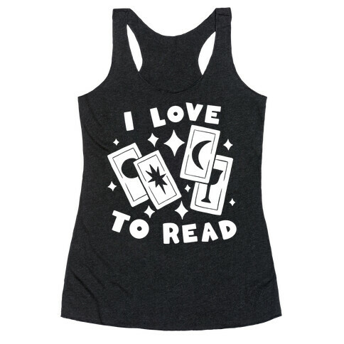 I Love To Read Tarot Racerback Tank Top