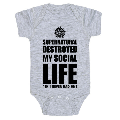 Supernatural Destroyed My Life Baby One-Piece