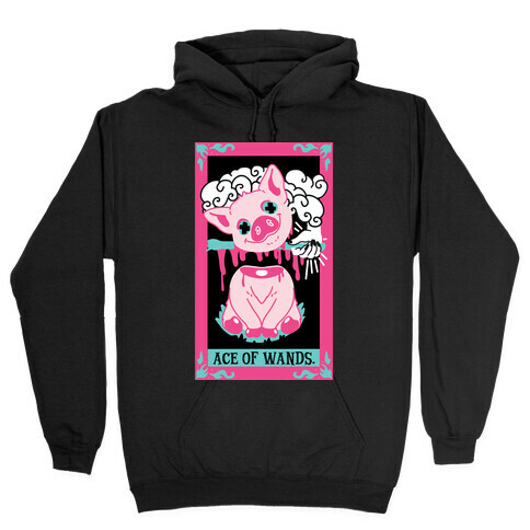 Creepy Cute Tarots: Ace of Wands Hooded Sweatshirt