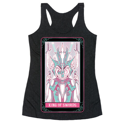 Creepy Cute Tarots: King of Swords Racerback Tank Top