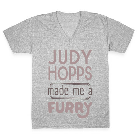 Judy Hopps Made Me A Furry V-Neck Tee Shirt