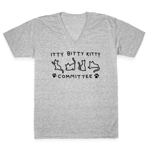 Itty Bitty Kitty Committee V-Neck Tee Shirt