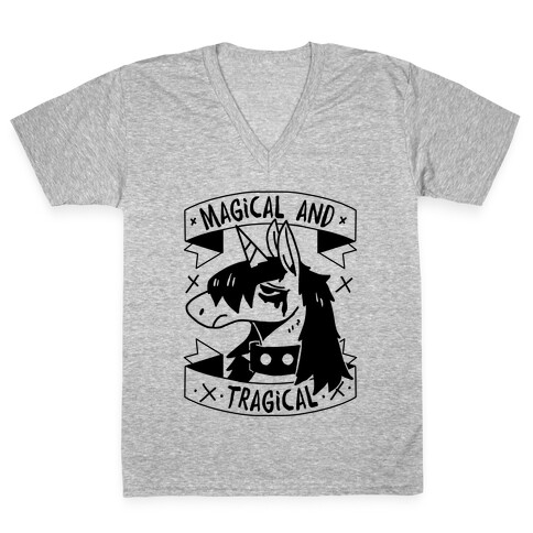 Magical And Tragical V-Neck Tee Shirt